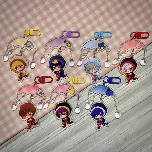 Umbrella Crystal Raindrops Charms