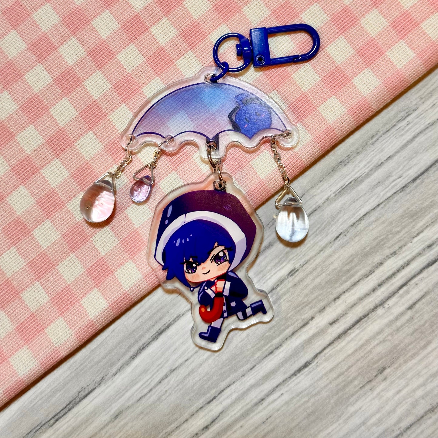 Umbrella Crystal Raindrops Charms