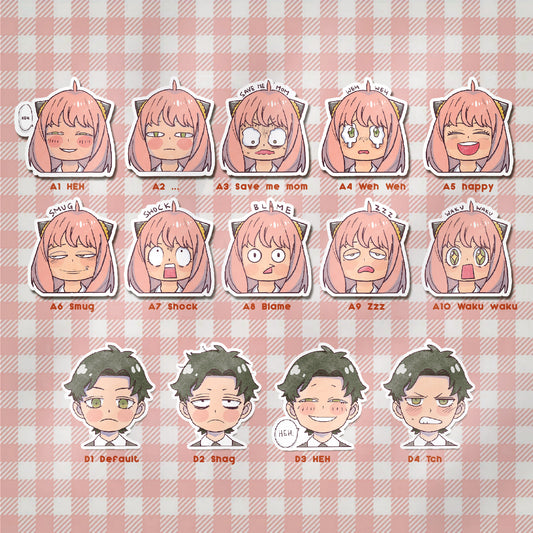 Anya Damian Stickers